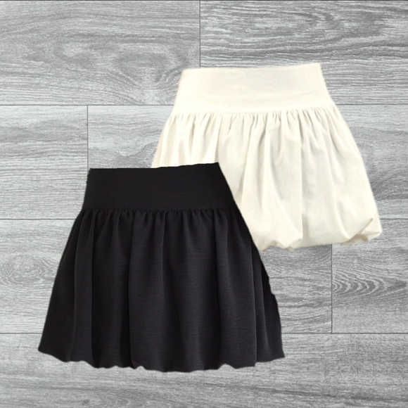 Aeropostale Y2K Black & Cream Bubble Mini Skirts (Set or Individual) - Picture 4 of 4